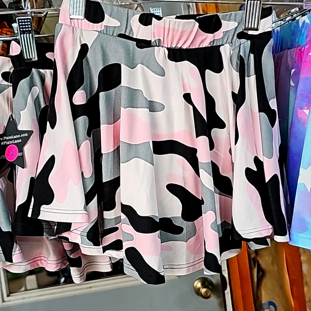 Pixie Lane New girls skort camo pink/gray/blk